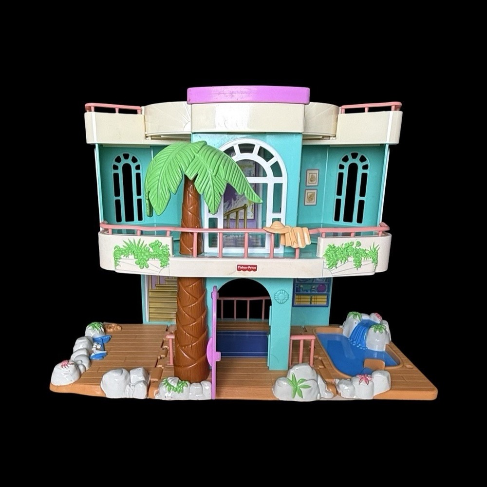 Fisher-Price Sweet Streets Loving Family Tropical Beach House 2000‎ Vintage